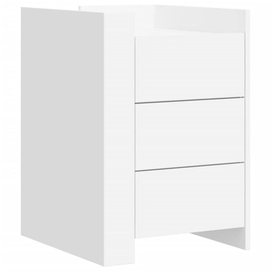 Bedside Cabinet White 45x50x65 cm Engineered Wood Bedside Cabinet White 45x50x65 cm Engineered Wood
