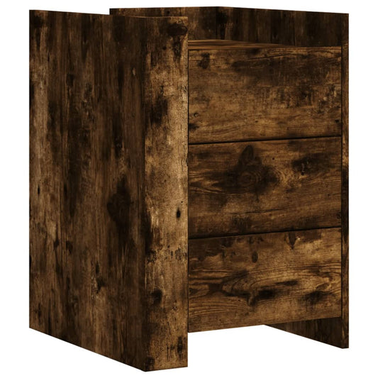 Bedside Cabinet Smoked Oak 45x50x65 cm Engineered Wood Bedside Cabinet Smoked Oak 45x50x65 cm Engineered Wood
