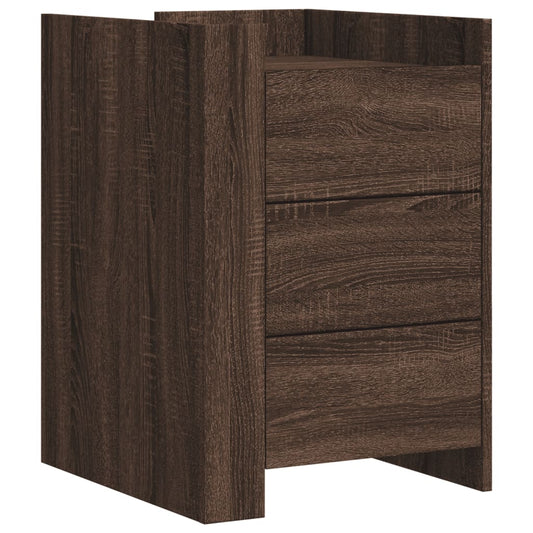 Bedside Cabinet Brown Oak 45x50x65 cm Engineered Wood Bedside Cabinet Brown Oak 45x50x65 cm Engineered Wood