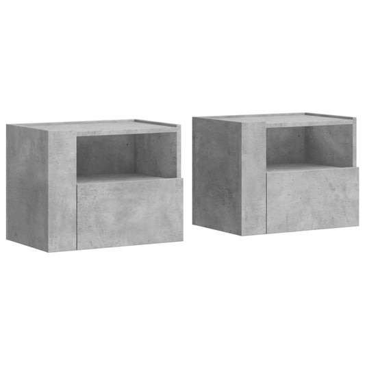 Wall-mounted Bedside Cabinets 2 pcs Concrete Grey 45x30x35 cm Wall-mounted Bedside Cabinets 2 pcs Concrete Grey 45x30x35 cm