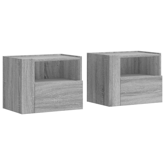 Wall-mounted Bedside Cabinets 2 pcs Grey Sonoma 45x30x35 cm Wall-mounted Bedside Cabinets 2 pcs Grey Sonoma 45x30x35 cm