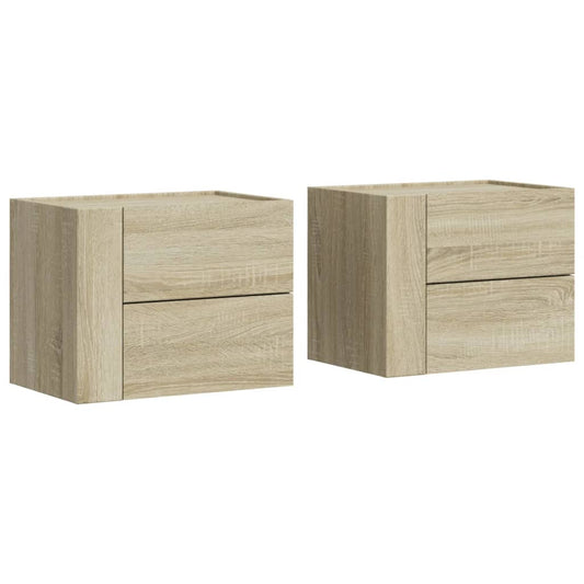 Wall-mounted Bedside Cabinets 2 pcs Sonoma Oak 45x30x35 cm Wall-mounted Bedside Cabinets 2 pcs Sonoma Oak 45x30x35 cm