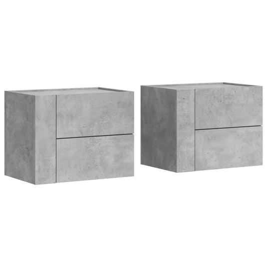 Wall-mounted Bedside Cabinets 2 pcs Concrete Grey 45x30x35 cm Wall-mounted Bedside Cabinets 2 pcs Concrete Grey 45x30x35 cm
