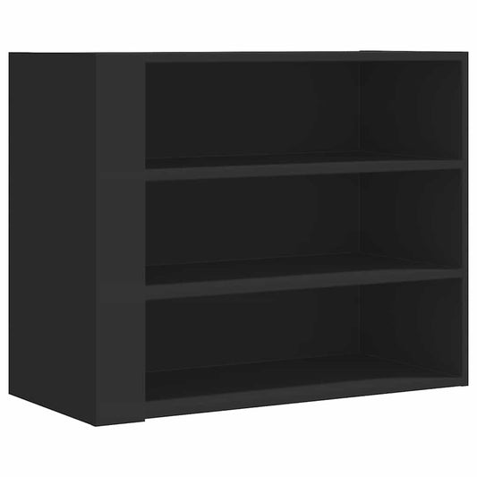 Wall Cabinet Black 75x35x60 cm Engineered Wood Wall Cabinet Black 75x35x60 cm Engineered Wood