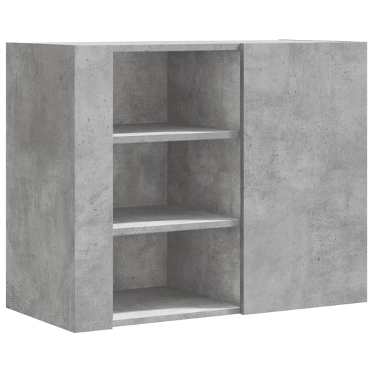 Wall Cabinet Concrete Grey 75x35x60 cm Engineered Wood Wall Cabinet Concrete Grey 75x35x60 cm Engineered Wood