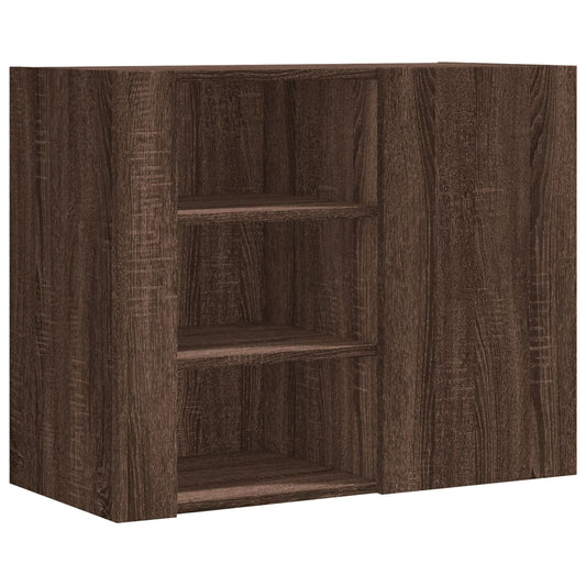 Wall Cabinet Brown Oak 75x35x60 cm Engineered Wood Wall Cabinet Brown Oak 75x35x60 cm Engineered Wood