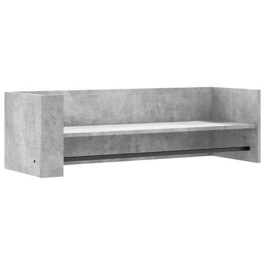 Wall Shelf Concrete Grey 100x35x30.5 cm Engineered Wood Wall Shelf Concrete Grey 100x35x30.5 cm Engineered Wood