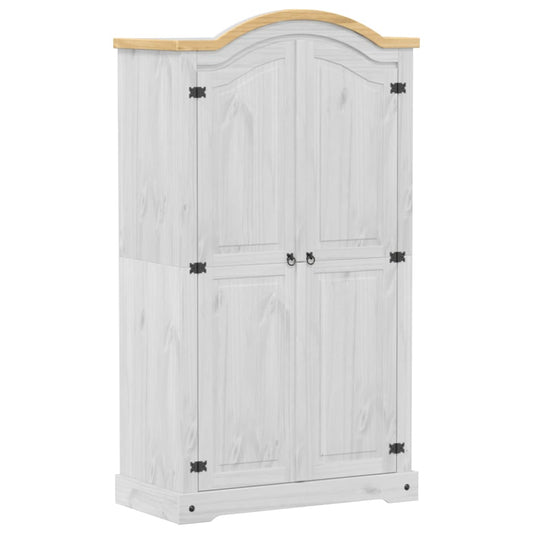 Wardrobe Corona White 102x52x186 cm Solid Wood Pine Wardrobe Corona White 102x52x186 cm Solid Wood Pine