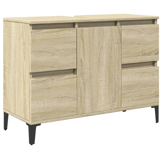 Sink Cabinet Sonoma Oak 80x33x60 cm Engineered Wood Sink Cabinet Sonoma Oak 80x33x60 cm Engineered Wood