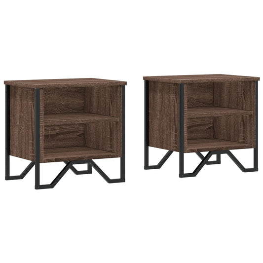 Bedside Cabinet Brown Oak 2 pcs 40x30x40 cm Engineered Wood Bedside Cabinet Brown Oak 2 pcs 40x30x40 cm Engineered Wood