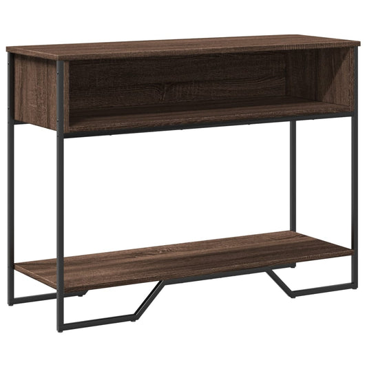 Console Table Brown Oak 100x35x74.5 cm Engineered Wood Console Table Brown Oak 100x35x74.5 cm Engineered Wood