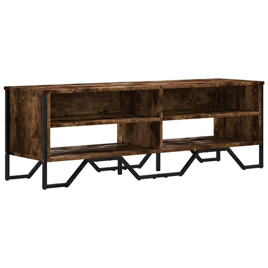 TV Cabinet Smoked Oak 122x34x41 cm Engineered Wood TV Cabinet Smoked Oak 122x34x41 cm Engineered Wood