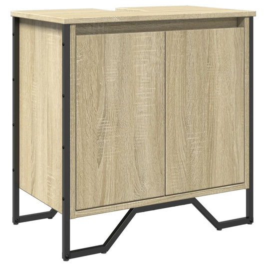 Bathroom Sink Cabinet Sonoma Oak 60x35x60 cm Engineered Wood Bathroom Sink Cabinet Sonoma Oak 60x35x60 cm Engineered Wood