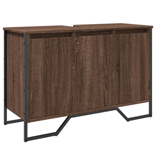Bathroom Sink Cabinet Brown Oak 91x35x60 cm Engineered Wood Bathroom Sink Cabinet Brown Oak 91x35x60 cm Engineered Wood