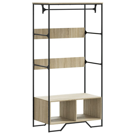 Wardrobe Sonoma Oak 90x50x180 cm Engineered Wood Wardrobe Sonoma Oak 90x50x180 cm Engineered Wood