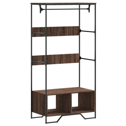 Wardrobe Brown Oak 90x50x180 cm Engineered Wood Wardrobe Brown Oak 90x50x180 cm Engineered Wood