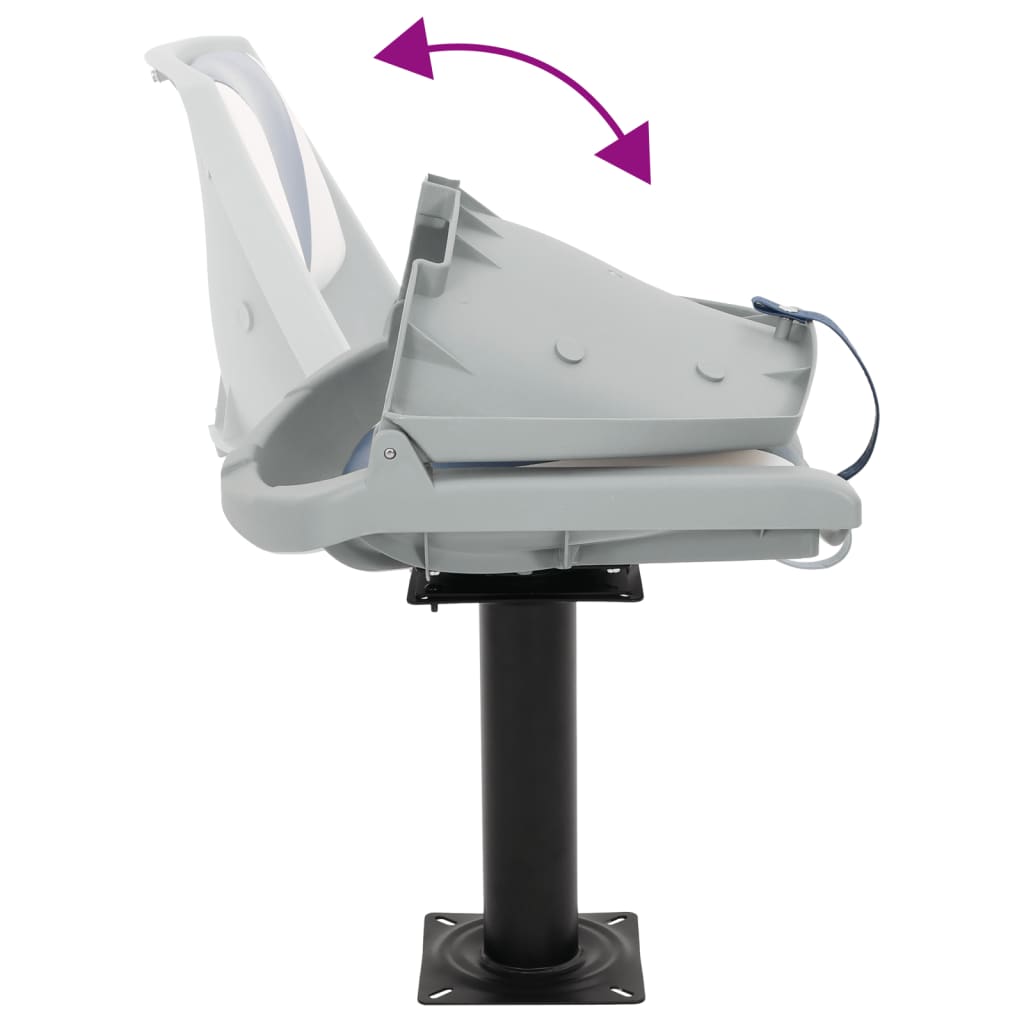 Boat Seats 2 pcs with Pedestal 360° Rotatable