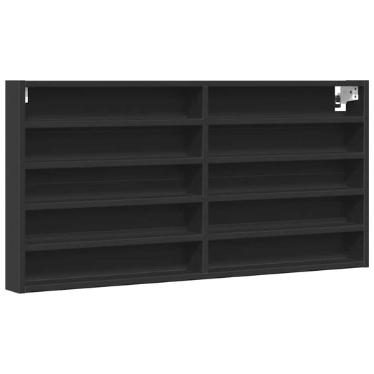 Vitrine Cabinet Black 100x8.5x50 cm Engineered Wood Vitrine Cabinet Black 100x8.5x50 cm Engineered Wood