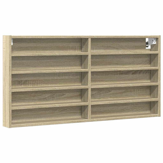 Vitrine Cabinet Sonoma Oak 100x8.5x50 cm Engineered Wood Vitrine Cabinet Sonoma Oak 100x8.5x50 cm Engineered Wood