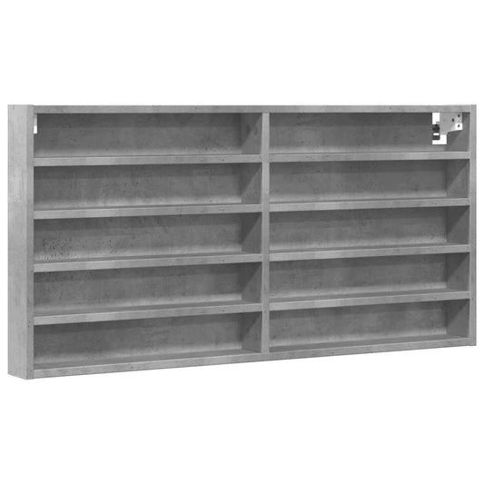 Vitrine Cabinet Concrete Grey 100x8.5x50 cm Engineered Wood Vitrine Cabinet Concrete Grey 100x8.5x50 cm Engineered Wood