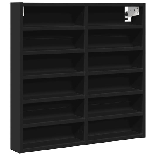 Vitrine Cabinet Black 60x8.5x58 cm Engineered Wood Vitrine Cabinet Black 60x8.5x58 cm Engineered Wood