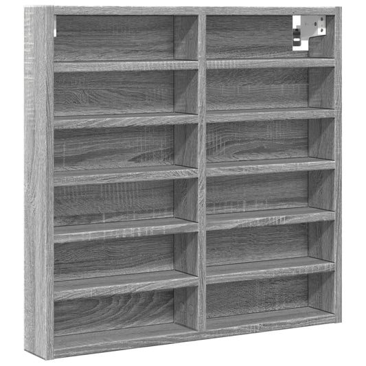 Vitrine Cabinet Grey Sonoma 60x8.5x58 cm Engineered Wood Vitrine Cabinet Grey Sonoma 60x8.5x58 cm Engineered Wood