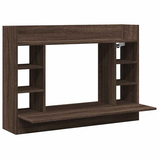 Wall-Mounted Desk Brown Oak 105x48x75 cm Engineered Wood Wall-Mounted Desk Brown Oak 105x48x75 cm Engineered Wood