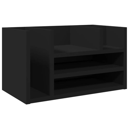 Desk Organiser Black 44.5x24x25 cm Engineered wood Desk Organiser Black 44.5x24x25 cm Engineered wood