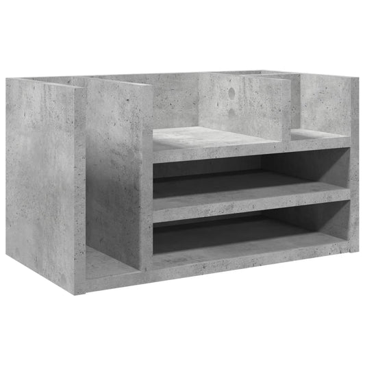 Desk Organiser Concrete Grey 44.5x24x25 cm Engineered wood Desk Organiser Concrete Grey 44.5x24x25 cm Engineered wood