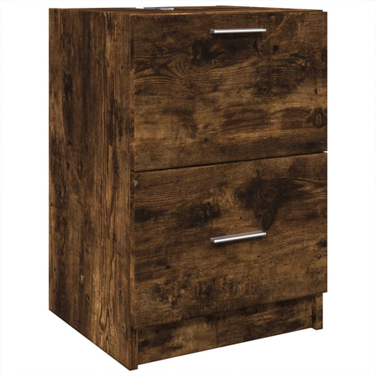 Sink Cabinet Smoked Oak 40x37x59 cm Engineered Wood Sink Cabinet Smoked Oak 40x37x59 cm Engineered Wood