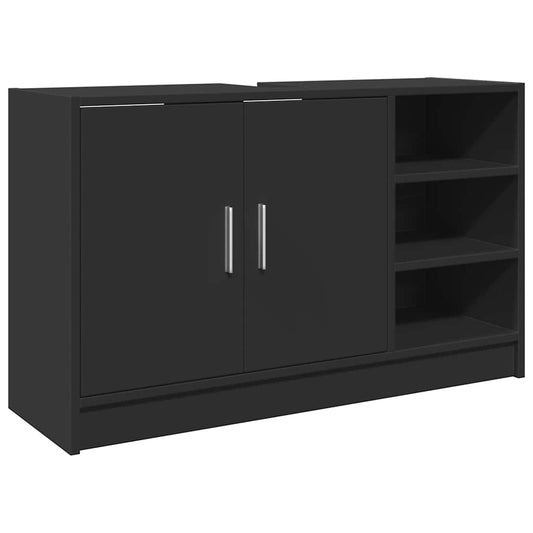 Sink Cabinet Black 90x29x55 cm Engineered Wood Sink Cabinet Black 90x29x55 cm Engineered Wood