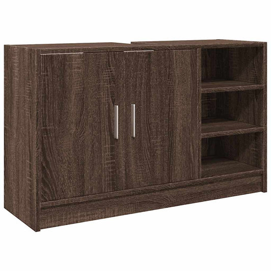 Sink Cabinet Brown Oak 90x29x55 cm Engineered Wood Sink Cabinet Brown Oak 90x29x55 cm Engineered Wood