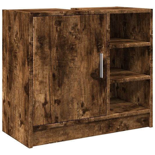 Sink Cabinet Smoked Oak 63x29x55 cm Engineered Wood Sink Cabinet Smoked Oak 63x29x55 cm Engineered Wood