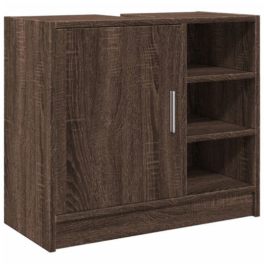 Sink Cabinet Brown Oak 63x29x55 cm Engineered Wood Sink Cabinet Brown Oak 63x29x55 cm Engineered Wood