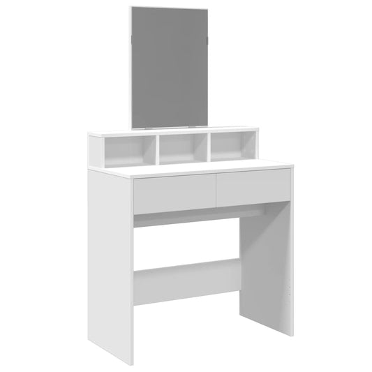 Dressing Table with Mirror White 80x41x144,5 cm Dressing Table with Mirror White 80x41x144,5 cm