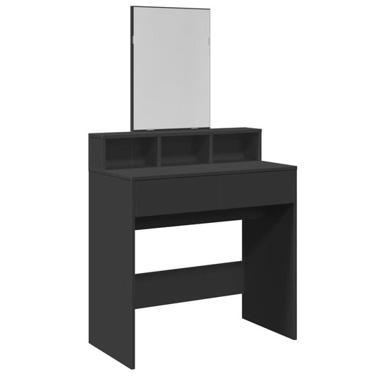 Dressing Table with Mirror Black 80x41x144.5 cm Dressing Table with Mirror Black 80x41x144.5 cm
