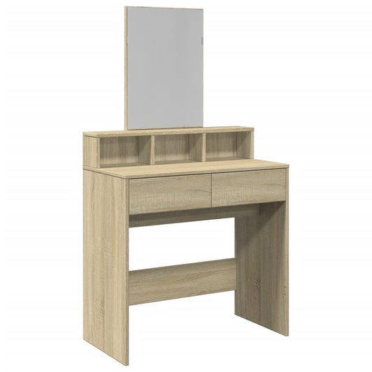 Dressing Table with Mirror Sonoma Oak 80x41x144.5 cm Dressing Table with Mirror Sonoma Oak 80x41x144.5 cm