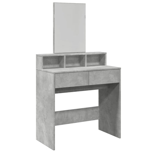 Dressing Table with Mirror Concrete Grey 80x41x144.5 cm Dressing Table with Mirror Concrete Grey 80x41x144.5 cm
