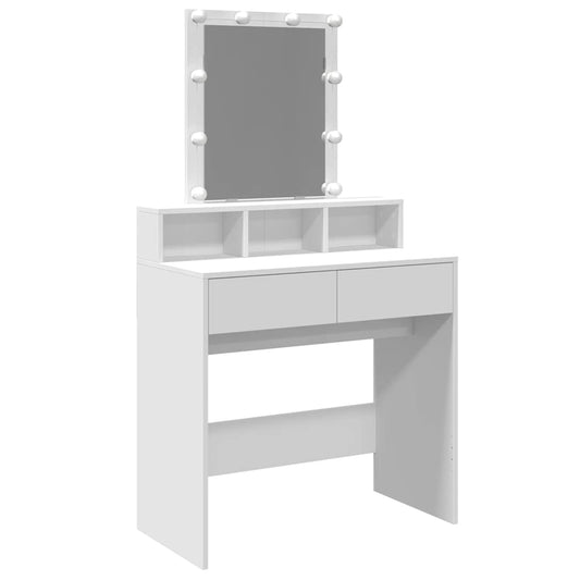 Dressing Table with LED White 80x41x144.5 cm Dressing Table with LED White 80x41x144.5 cm