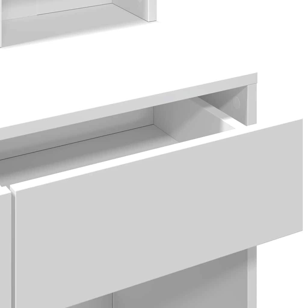 Dressing Table with LED White 80x41x144,5 cm