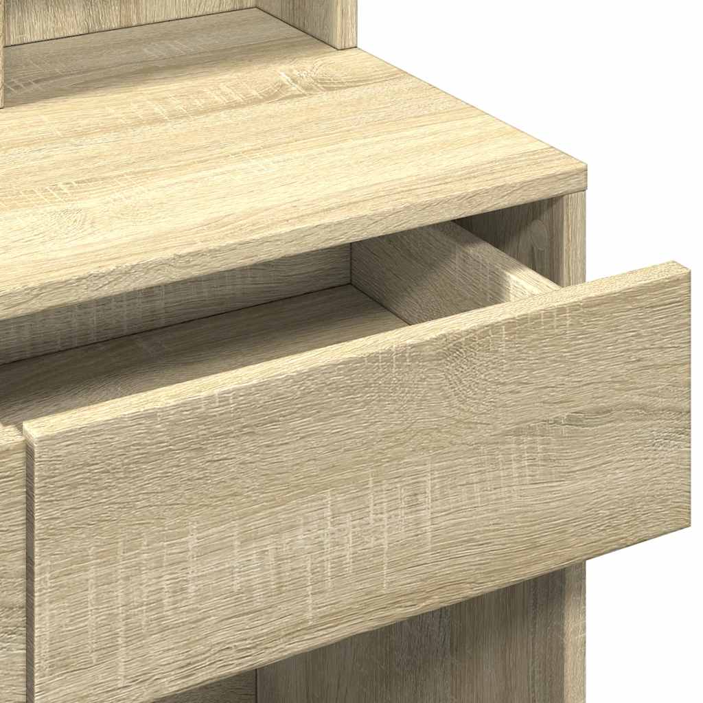 Dressing Table with LED Sonoma Oak 80x41x144,5 cm