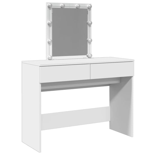 Dressing Table with LED White 100x40x130 cm Dressing Table with LED White 100x40x130 cm