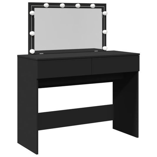 Dressing Table with LED Black 100x40x120 cm Dressing Table with LED Black 100x40x120 cm