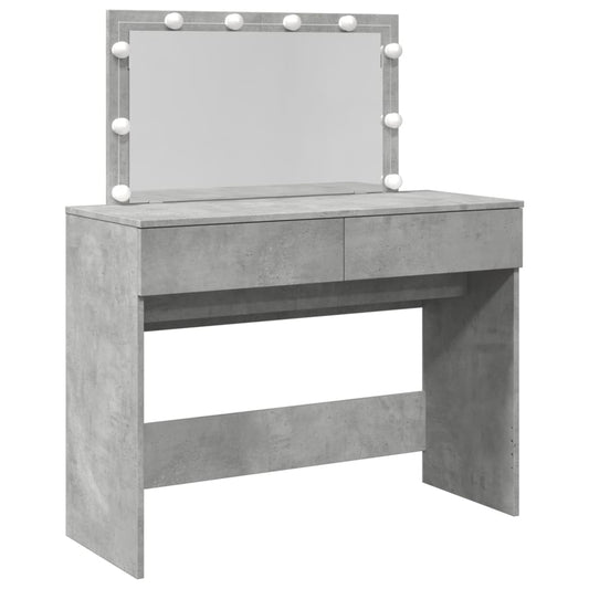 Dressing Table with LED Concrete Grey 100x40x120 cm Dressing Table with LED Concrete Grey 100x40x120 cm