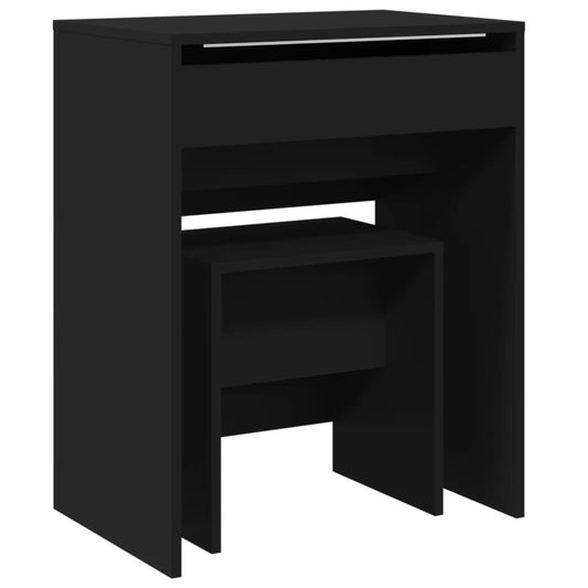 Dressing Table and Stool Black 60x40x113.5 cm Dressing Table and Stool Black 60x40x113.5 cm