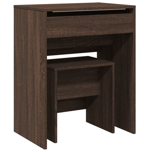 Dressing Table and Stool Brown Oak 60x40x113.5 cm Dressing Table and Stool Brown Oak 60x40x113.5 cm