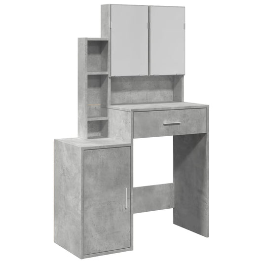 Dressing Table with Cabinet Concrete Grey 80x35x132 cm Dressing Table with Cabinet Concrete Grey 80x35x132 cm