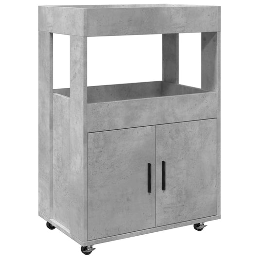 Bar Cart Concrete Grey 60x39.5x89 cm Engineered Wood Bar Cart Concrete Grey 60x39.5x89 cm Engineered Wood