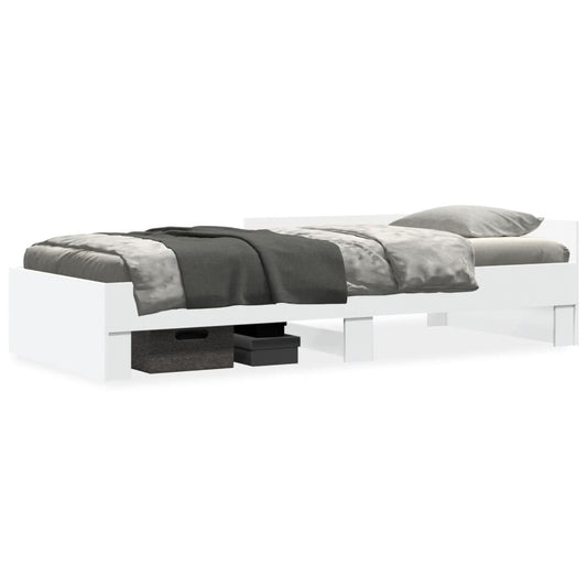 Bed Frame without Mattress White 100x200 cm Engineered Wood Bed Frame without Mattress White 100x200 cm Engineered Wood