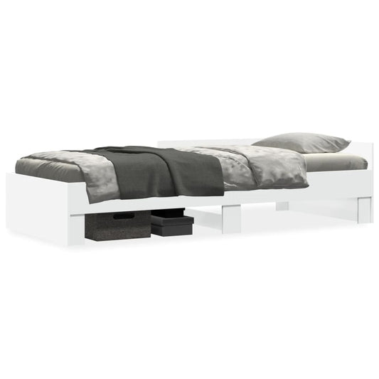 Bed Frame without Mattress White 90x200 cm Engineered Wood Bed Frame without Mattress White 90x200 cm Engineered Wood
